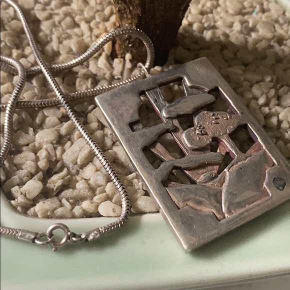 Vintage sterling garden necklace - Picture 3 of 5